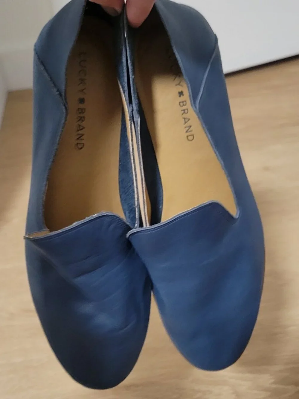 Lucky Brand Blue Leather Loafers Size 9 - Picture 3 of 5